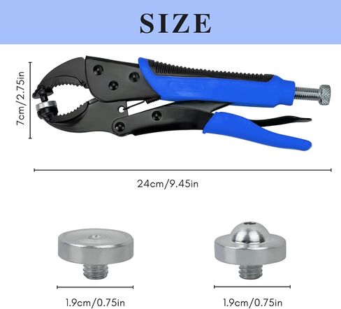 Snaps Kit for Boat Cover,Canvas Screws Snaps Buttons Tool Marine Grade Sewing Fastener with 2Pcs Setting Tool (Pliers-Green) (Blue) in Saudi Arabia