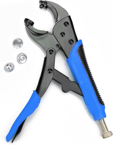 Snaps Kit for Boat Cover,Canvas Screws Snaps Buttons Tool Marine Grade Sewing Fastener with 2Pcs Setting Tool (Pliers-Green) (Blue) in Saudi Arabia