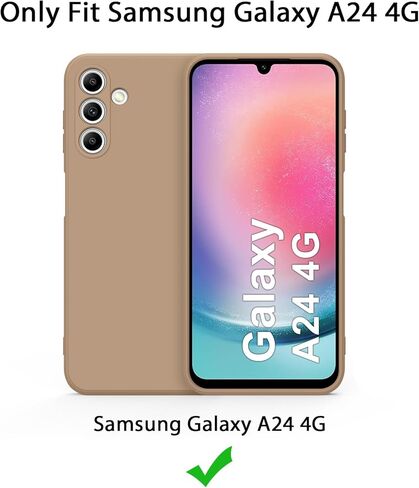 AK for Samsung Galaxy A24 4G Case, Stylish Slim Liquid Silicone Full-Body Protective Cover for Samsung Galaxy A24 4G 6.5 Inch Phone Case (Dark Green) in Saudi Arabia