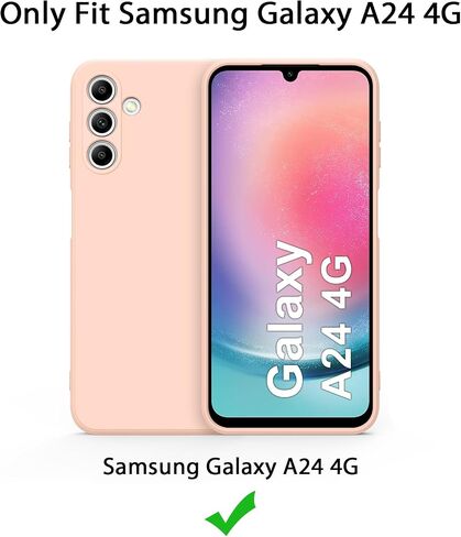 حافظة AK لهاتف Samsung Galaxy A24 4G، غطاء حماية كامل الجسم من السيليكون السائل النحيف الأنيق لهاتف Samsung Galaxy A24 4G 6.5 بوصة (أخضر داكن) in Saudi Arabia