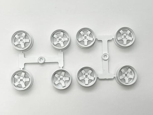 DS Racing 8-Piece White Wheel Rims Set for Kyosho Mini-Z AWD MA020 MA030 RC 1/24 1/28 Mini-Q DRZ GLD 20mm Diameter (8X Narrow Wheels) in Saudi Arabia