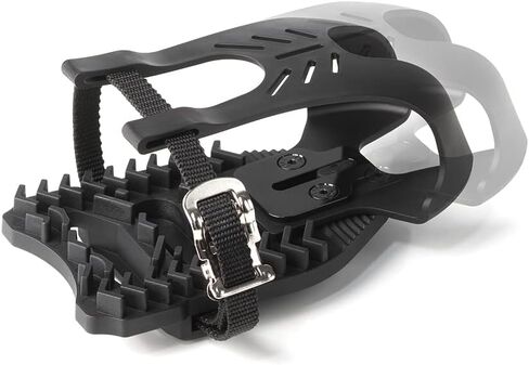 ANSJS Toe Cages for Peloton Bike & Peloton Bike+ Pedals Compatible Toe Cage Adapters - Convert Look Delta Pedals on Indoor Exercise Bike to Toe Cages and Straps - Ride with Regular Shoes（ YP02 Black） in Saudi Arabia