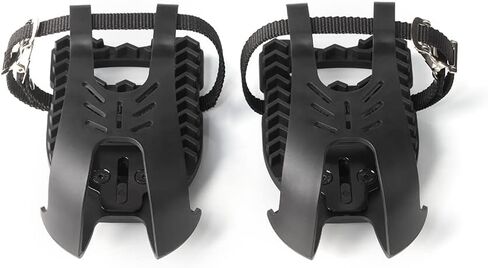 ANSJS Toe Cages for Peloton Bike & Peloton Bike+ Pedals Compatible Toe Cage Adapters - Convert Look Delta Pedals on Indoor Exercise Bike to Toe Cages and Straps - Ride with Regular Shoes（ YP02 Black） in Saudi Arabia