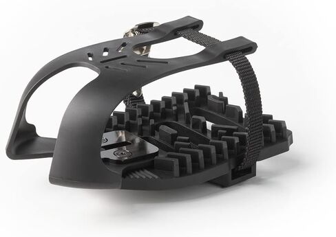 ANSJS Toe Cages for Peloton Bike & Peloton Bike+ Pedals Compatible Toe Cage Adapters - Convert Look Delta Pedals on Indoor Exercise Bike to Toe Cages and Straps - Ride with Regular Shoes（ YP02 Black） in Saudi Arabia