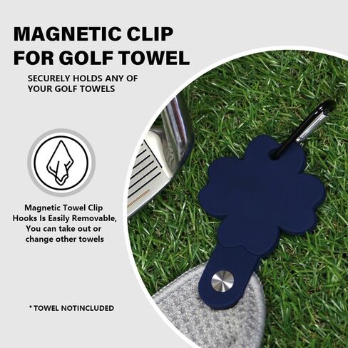 Magnetic Clip for Golf Towel Removable Magnetic Golf Towel Clip for Golf Putter and Cart Golf Club Bag (Dark Blue) in Saudi Arabia