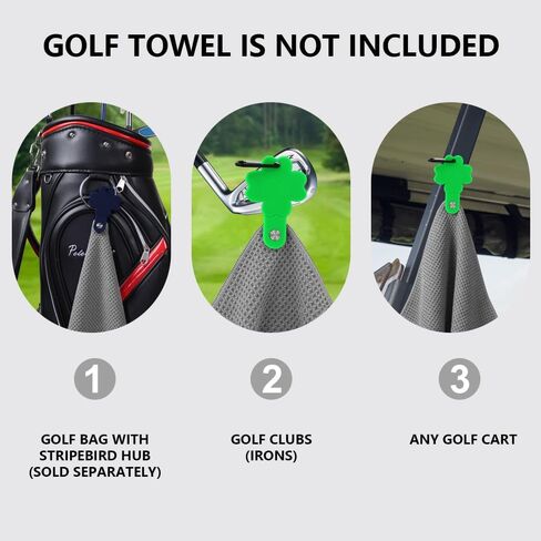 مشبك مغناطيسي من PINMEI لمنشفة الجولف المغناطيسية القابلة للإزالة لمضرب الجولف وحقيبة نادي الجولف (أسود) in Kuwait