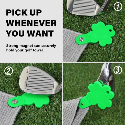 مشبك مغناطيسي من PINMEI لمنشفة الجولف المغناطيسية القابلة للإزالة لمضرب الجولف وحقيبة نادي الجولف (أسود) in Kuwait