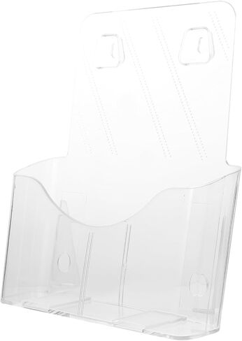 iplusmile Acrylic Wall File Organizer, Clear Wall Mounted File Holder, Plastic Hanging Paper Organizer, Wall Bins for office, School and home, 27.5X23CM in Saudi Arabia