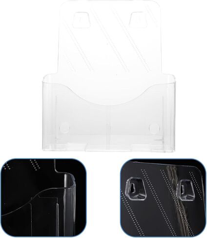 iplusmile Acrylic Wall File Organizer, Clear Wall Mounted File Holder, Plastic Hanging Paper Organizer, Wall Bins for office, School and home, 27.5X23CM in Saudi Arabia