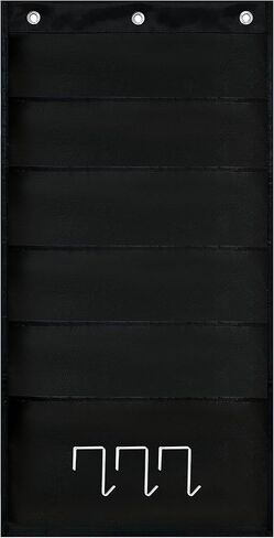 Essex Wares - منظم ملفات مخطط 10 جيوب مع 3 خطافات تعليق - منظم ملفات معلق 10 جيوب لتنظيم الفصل الدراسي، منظم مكتب - منظم معلق من البوليستر مع جيوب in Kuwait