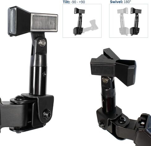 VIVO Black Height Adjustable Pneumatic Spring Microphone Counterbalance Arm Mount, Compact Mic Stand with Mounting Clamp STAND-MIC01 in Saudi Arabia
