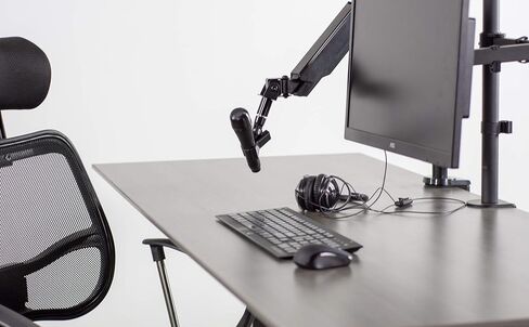 VIVO Black Height Adjustable Pneumatic Spring Microphone Counterbalance Arm Mount, Compact Mic Stand with Mounting Clamp STAND-MIC01 in Saudi Arabia