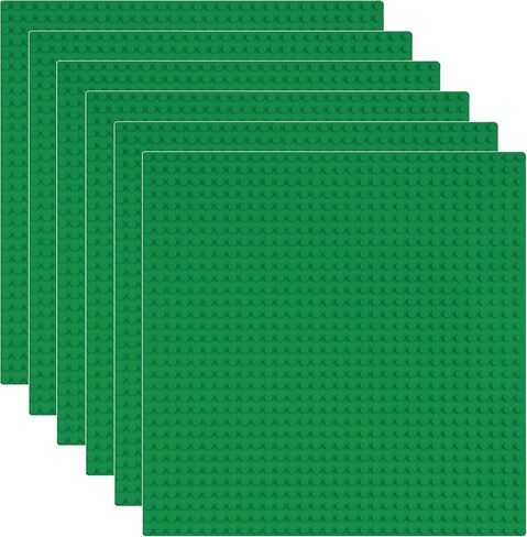Classic Baseplate Building Base Plates for Building Bricks | 100% Compatible with Major Brands-Baseplate | 10" x 10" | Black | for Kids 3+ | 6 Pack in Saudi Arabia