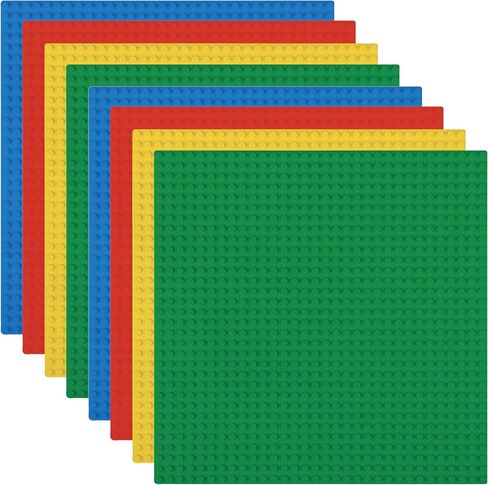 Classic Baseplate Building Base Plates for Building Bricks | 100% Compatible with Major Brands-Baseplate | 10" x 10" | Black | for Kids 3+ | 6 Pack in Saudi Arabia