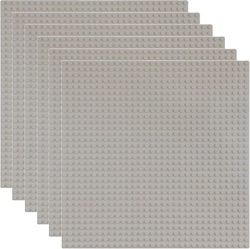 Classic Baseplate Building Base Plates for Building Bricks | 100% Compatible with Major Brands-Baseplate | 10" x 10" | Black | for Kids 3+ | 6 Pack in Saudi Arabia