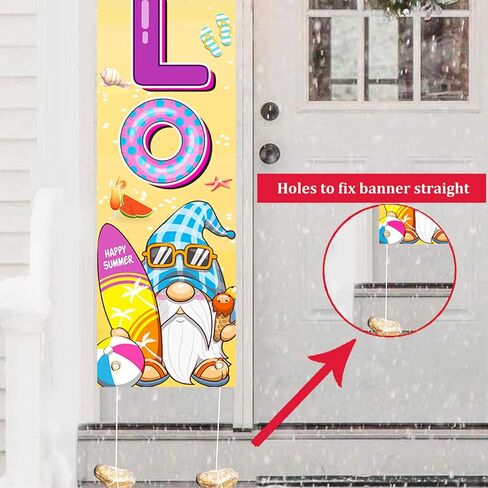 Summer Party Decorations Porch Sign, 71" X 12" Summer Decorations For Home Door Banner, Summer Decorations for Outside Indoor Door Banner, Hello Summer Banner, Summer Decorations for Office in Saudi Arabia
