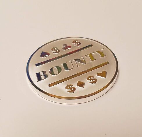 10x Silver Clad Bounty Poker Chip for Bounty Tournaments / Card Protector in Saudi Arabia