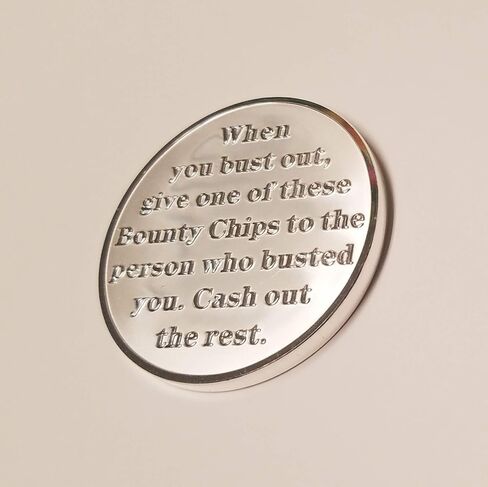10x Silver Clad Bounty Poker Chip for Bounty Tournaments / Card Protector in Saudi Arabia