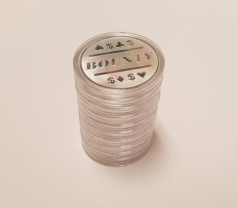 10x Silver Clad Bounty Poker Chip for Bounty Tournaments / Card Protector in Saudi Arabia