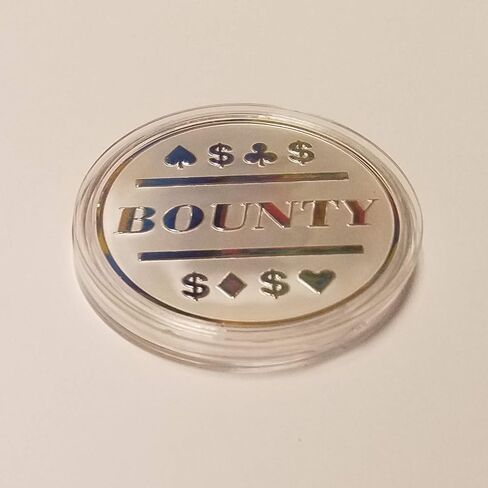 10x Silver Clad Bounty Poker Chip for Bounty Tournaments / Card Protector in Saudi Arabia