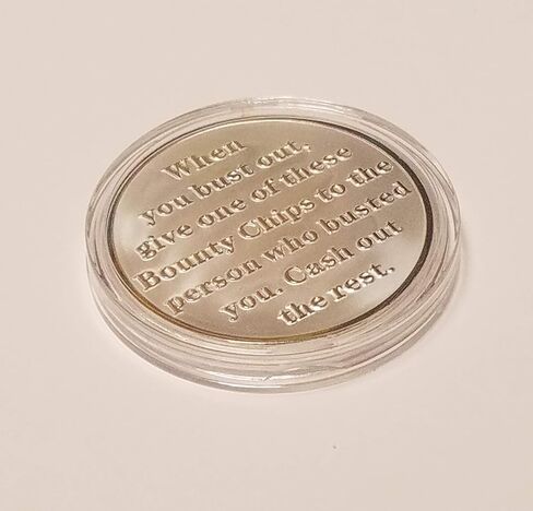 10x Silver Clad Bounty Poker Chip for Bounty Tournaments / Card Protector in Saudi Arabia