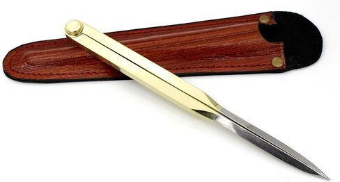 5MOONSUN5's Vintage Navigation Straight Pattern Artist Divider Solid Brass Drawing Tool Professional 7" Long Solid Brass with Heavy Duty Stainless Steel Point Tool for Art Projector with Leather Case in Saudi Arabia