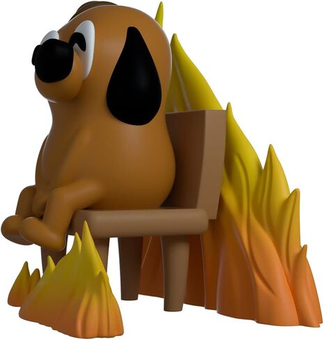 Youtooz This is Fine Dog, 3.7" Vinyl Figure of This is Fine Meme Dog Based on Funny Internet Meme This is Fine - Youtooz Meme Collection in Saudi Arabia