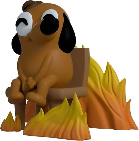 Youtooz This is Fine Dog, 3.7" Vinyl Figure of This is Fine Meme Dog Based on Funny Internet Meme This is Fine - Youtooz Meme Collection in Saudi Arabia