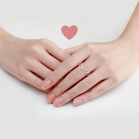 Sterling Silver Mother Daughter Ring - Mom Nana Sister Daughter Rings for Women I Love You Forever Mothers Day Gifts Jewelry for Wife Grandmother Girls in Saudi Arabia