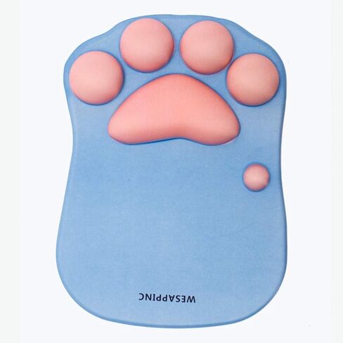 WESAPPINC Cat Paw Mouse Pad with Wrist Support Soft Silicone Wrist Rests Non Slip Ergonomic Mousepad for Office Computer Gaming Desk Decor (10.7x7.8x0.9'') (Black Cherry), large in Kuwait