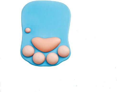 WESAPPINC Cat Paw Mouse Pad with Wrist Support Soft Silicone Wrist Rests Non Slip Ergonomic Mousepad for Office Computer Gaming Desk Decor (10.7x7.8x0.9'') (Black Cherry), large in Kuwait