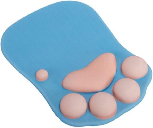 WESAPPINC Cat Paw Mouse Pad with Wrist Support Soft Silicone Wrist Rests Non Slip Ergonomic Mousepad for Office Computer Gaming Desk Decor (10.7x7.8x0.9'') (Black Cherry), large in Kuwait