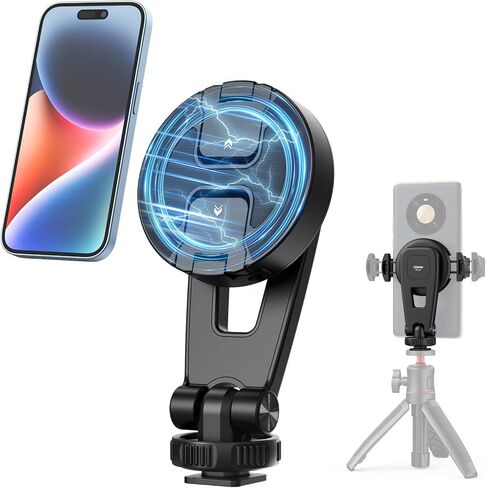 حامل ثلاثي للهاتف المغناطيسي لهاتف iPhone - ULANZI MA47 محول حامل الهاتف الخلوي سريع الإصدار 20N مغناطيس + مشبك مزدوج الإنفاذ متوافق مع MagSafe فقط لهاتف iPhone 15 14 13 12 Plus Pro Max in Kuwait