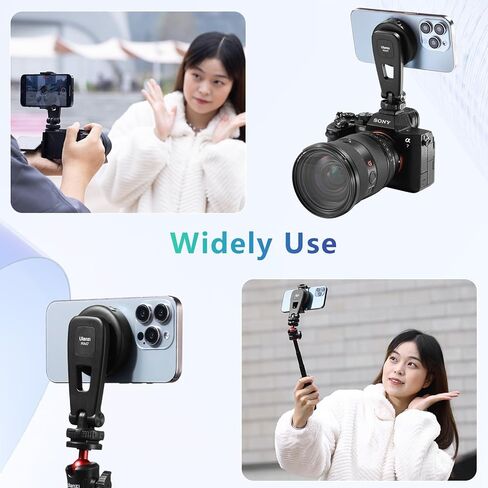 حامل ثلاثي للهاتف المغناطيسي لهاتف iPhone - ULANZI MA47 محول حامل الهاتف الخلوي سريع الإصدار 20N مغناطيس + مشبك مزدوج الإنفاذ متوافق مع MagSafe فقط لهاتف iPhone 15 14 13 12 Plus Pro Max in Kuwait