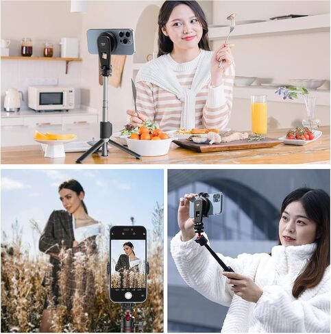 حامل ثلاثي للهاتف المغناطيسي لهاتف iPhone - ULANZI MA47 محول حامل الهاتف الخلوي سريع الإصدار 20N مغناطيس + مشبك مزدوج الإنفاذ متوافق مع MagSafe فقط لهاتف iPhone 15 14 13 12 Plus Pro Max in Kuwait