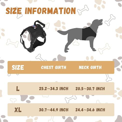 Large Tactical Dog Harness - Heavy Duty Reflective Vest for Military Service Dogs | Escape-Proof, No-Pull Design with Metal Buckle - Blue in Saudi Arabia