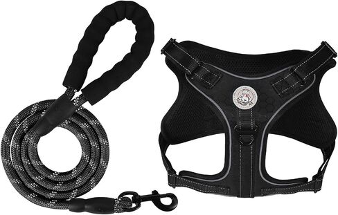 Large Tactical Dog Harness - Heavy Duty Reflective Vest for Military Service Dogs | Escape-Proof, No-Pull Design with Metal Buckle - Blue in Saudi Arabia