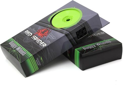 4PCS 1/8 RC Buggy Off-Road Tires Arrowhead Tread Pattern 17mm Hex Hub Wheel Rims & Rubber Tires Set 118mm OD Fit for 1/8 Off Road Car Buggy Arrma Python HSP Redcat Kyosho in Kuwait