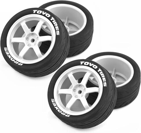Lifehead 68mm RC On-Road Rally Car Tires and Wheels for 1/10 RC On-Road Touring Drift Car HSP Tamiya XV01 TT01 TT02B HPI Kyosho FAZER MK2 /12mm Hex in Saudi Arabia