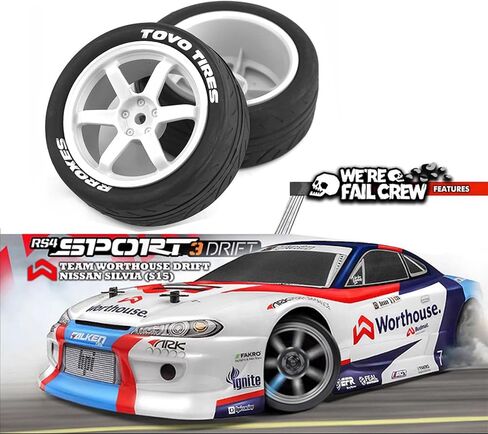 Lifehead 68mm RC On-Road Rally Car Tires and Wheels for 1/10 RC On-Road Touring Drift Car HSP Tamiya XV01 TT01 TT02B HPI Kyosho FAZER MK2 /12mm Hex in Saudi Arabia