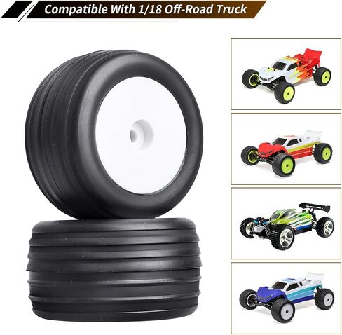 Mounted Front Wheels for Losi Mini T 2.0 Replacement 1/18 Off Road Directional Tires(Yellow) in Saudi Arabia