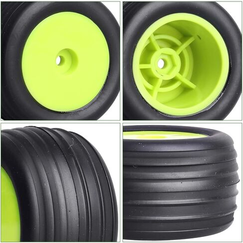 Mounted Front Wheels for Losi Mini T 2.0 Replacement 1/18 Off Road Directional Tires(Yellow) in Saudi Arabia