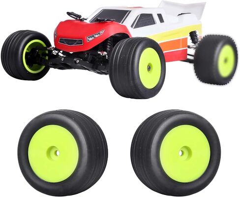 Mounted Front Wheels for Losi Mini T 2.0 Replacement 1/18 Off Road Directional Tires(Yellow) in Saudi Arabia