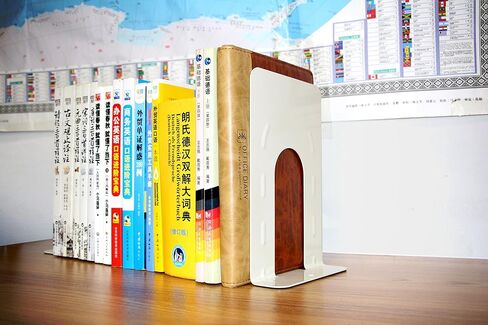 1KG Weight White Book Ends Heavy Duty, Tall Bookends Shelves 9 1/2 Inch for Heavy Books. Large Steel Metal Book Holders Stoppers, Closet Organizer Desk Home Office Kitchen.1 Pair in Saudi Arabia