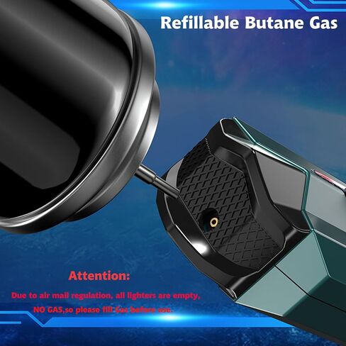 Torch Lighter, 4 Pack Cool Design Jet Flame Butane Lighter, Adjustable Flame Windproof Lighter with Visible Fuel, Creative Lighters Refillable Butane for Gifts,Indoor,Outdoor(Without Butane)-Color B in Saudi Arabia