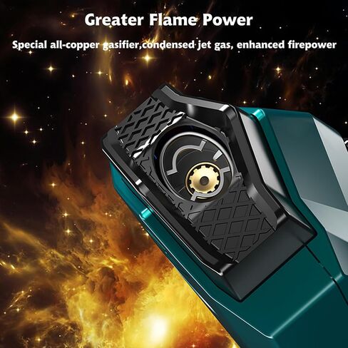 Torch Lighter, 4 Pack Cool Design Jet Flame Butane Lighter, Adjustable Flame Windproof Lighter with Visible Fuel, Creative Lighters Refillable Butane for Gifts,Indoor,Outdoor(Without Butane)-Color B in Saudi Arabia