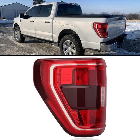 Tail Light Assembly Compatible with Ford F150 XL 2021 2022 Halogen Brake Lamp with Bulb Right Passenger Side in Saudi Arabia