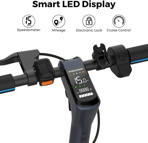 Wheelspeed Electric Scooter Primer, 12-14 Miles Long Range & 15 MPH Lightweight Commuting Electric Scooter, 350W Motor & 8.5" Pneumatic Tires Portable E-Scooter for Adults with Anti-Theft E-Lock in Saudi Arabia