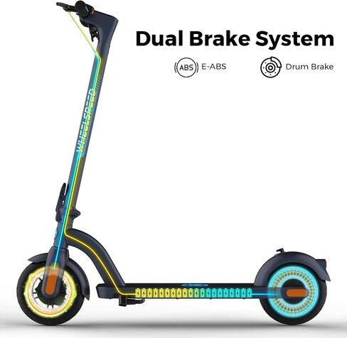 Wheelspeed Electric Scooter Primer, 12-14 Miles Long Range & 15 MPH Lightweight Commuting Electric Scooter, 350W Motor & 8.5" Pneumatic Tires Portable E-Scooter for Adults with Anti-Theft E-Lock in Saudi Arabia