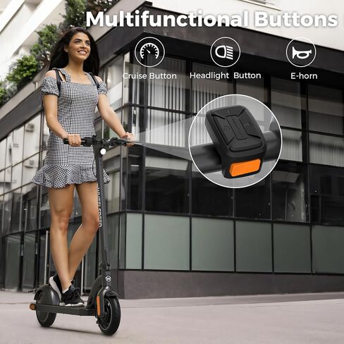Wheelspeed Electric Scooter Primer, 12-14 Miles Long Range & 15 MPH Lightweight Commuting Electric Scooter, 350W Motor & 8.5" Pneumatic Tires Portable E-Scooter for Adults with Anti-Theft E-Lock in Saudi Arabia